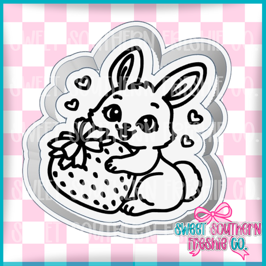 Bunny Holding Strawberry