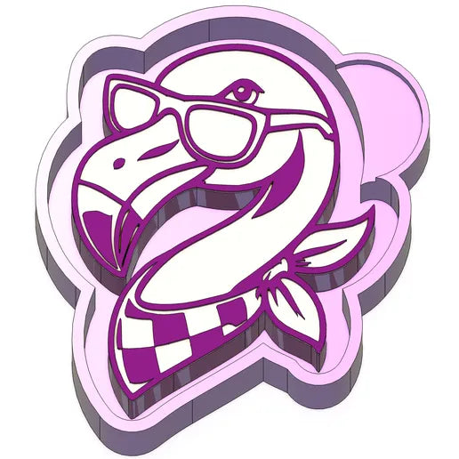 Flamingo with sunglasses #225