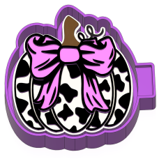 Cow print bow pumpkin