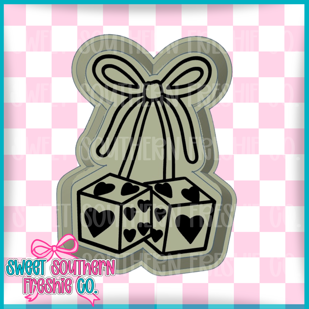 Dice heart cherries