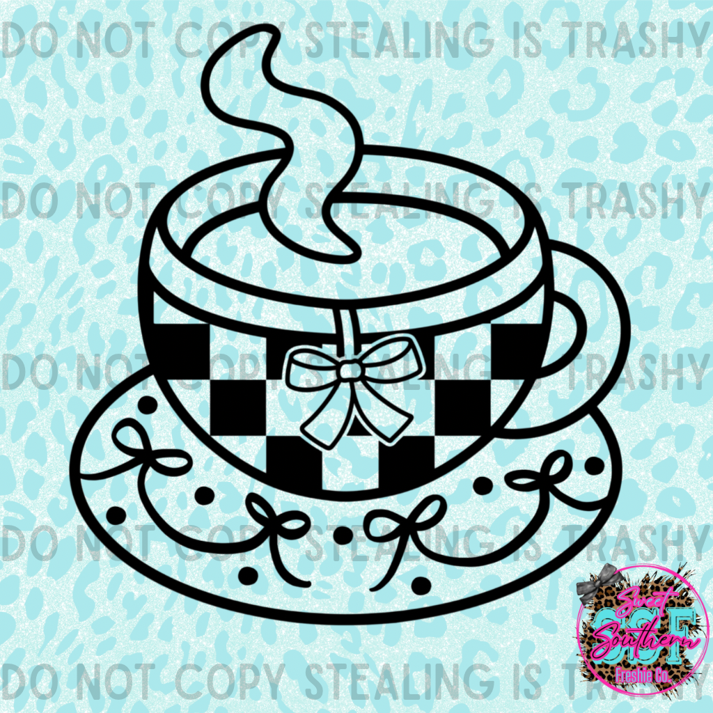Checkered Tea cup