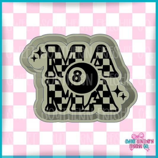 Checkered Mama 8 Ball
