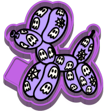 Halloween ghost balloon dog