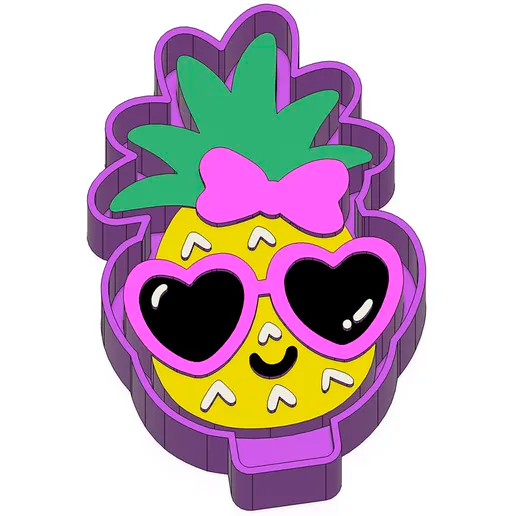 Pineapple with sunglasses