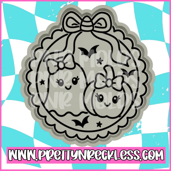 Ghost pumpkin bat frame