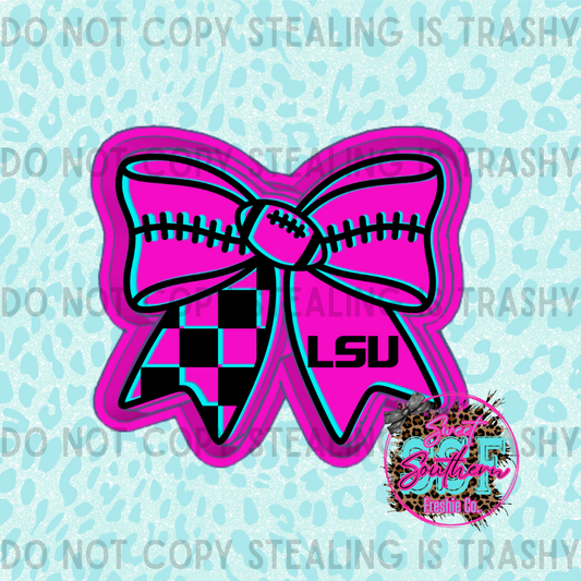 Football bow LSU INSERT ONLY