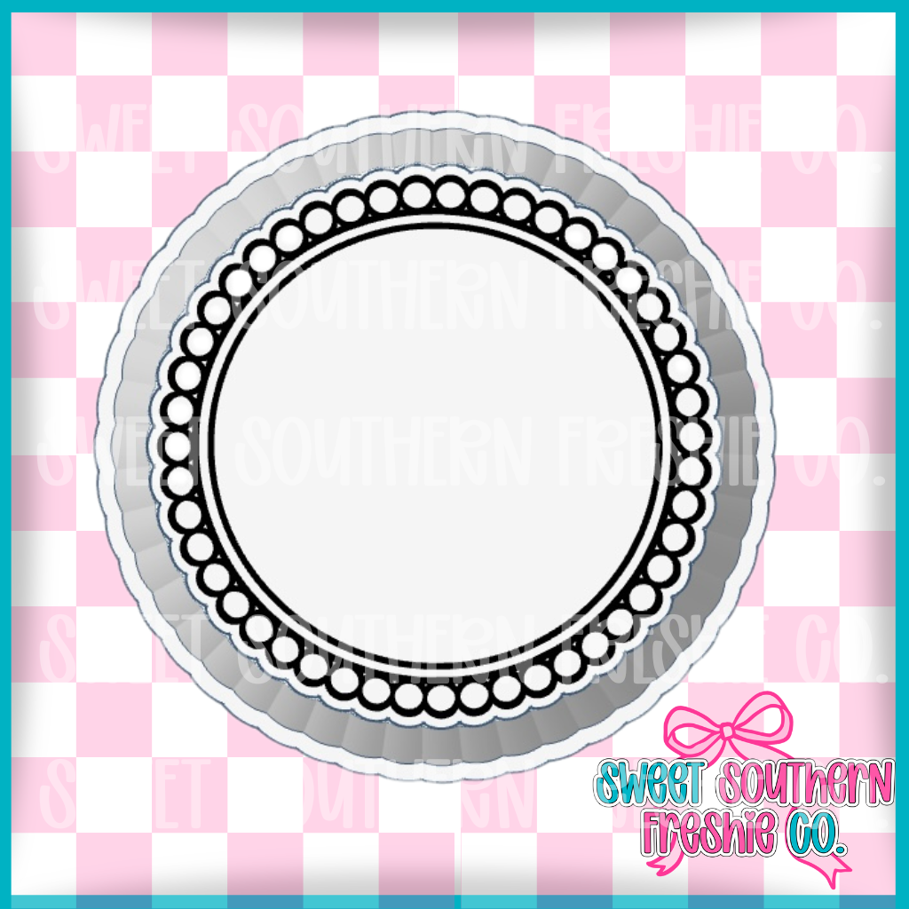 4 Inch Round With Decorative Frame