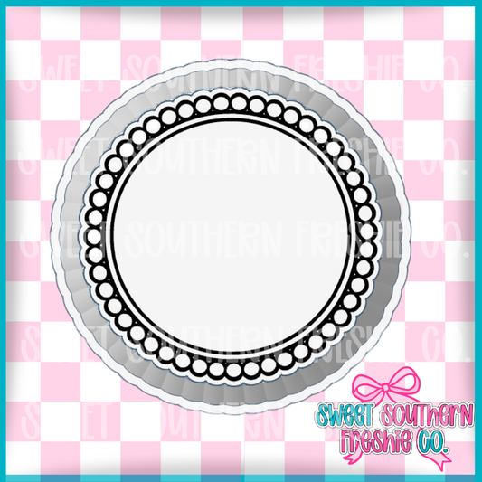 4 Inch Round With Decorative Frame