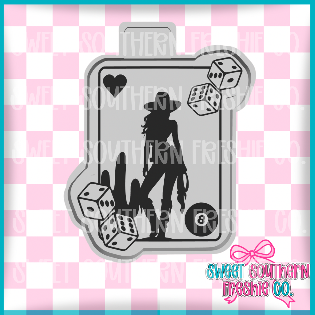 Western 8ball Dice Card