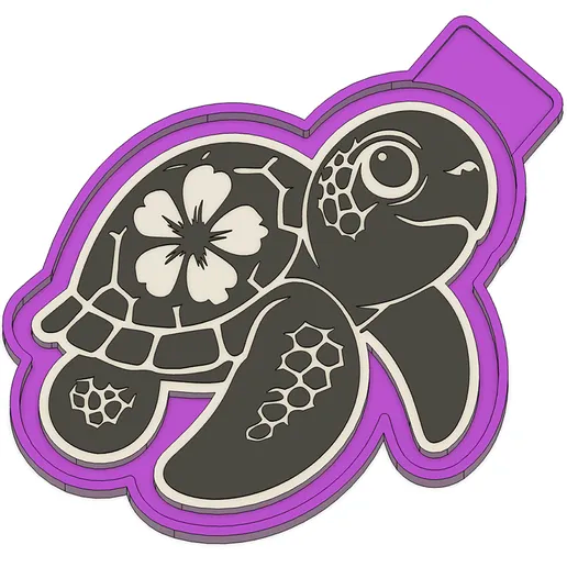 Floral sea turtle