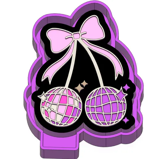 Disco cherries with bow #1