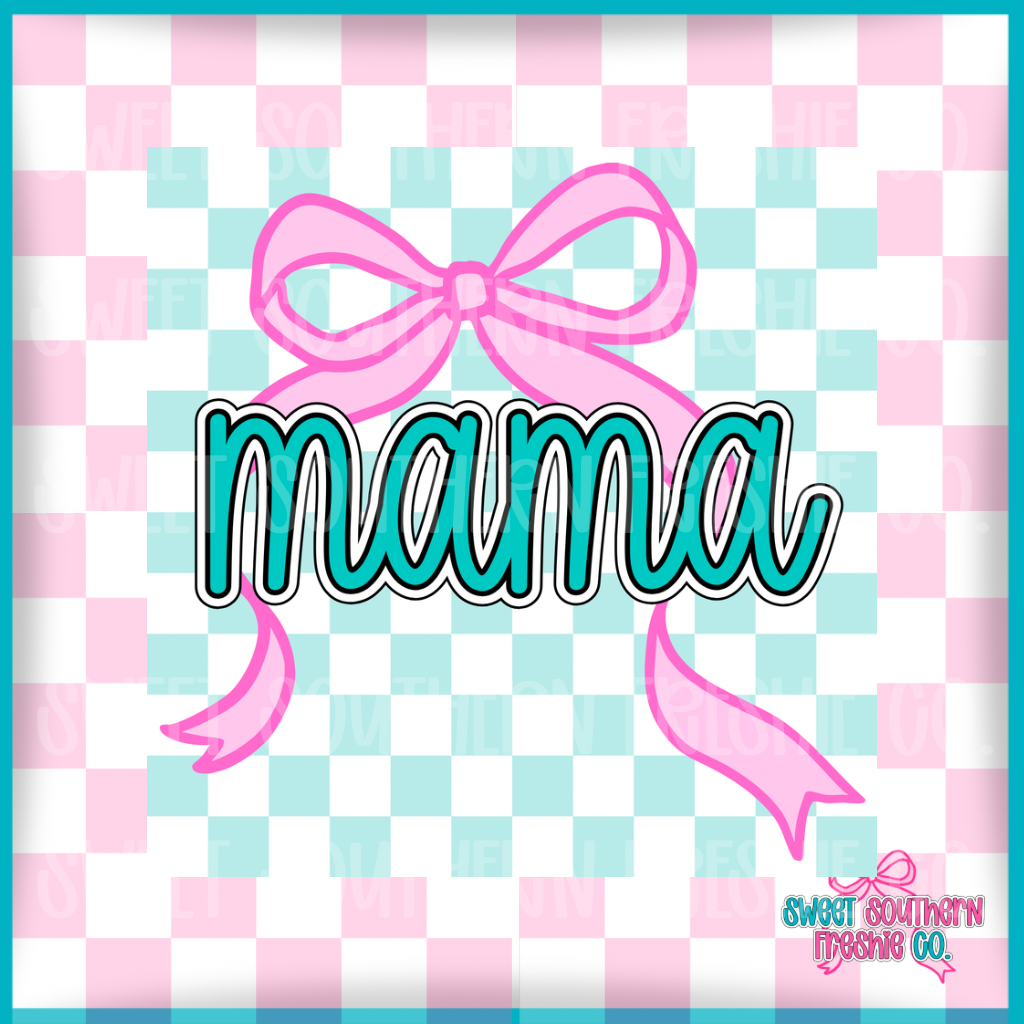 Square Cardstock| Mama with bow
