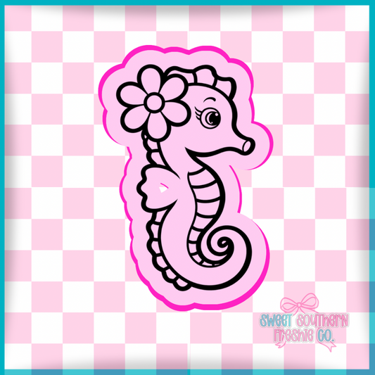 Seahorse with Flower