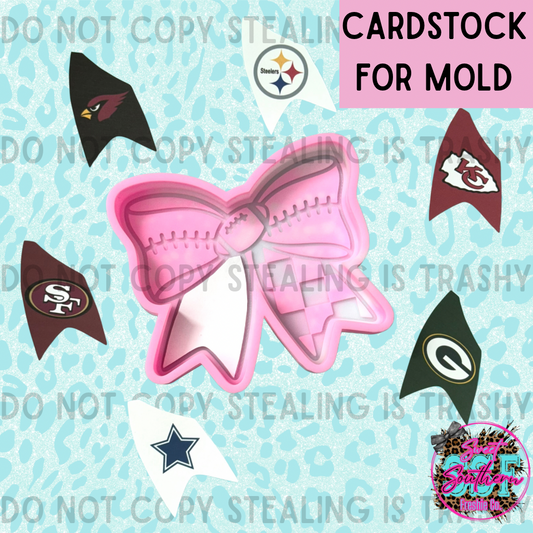 Football Bow NFL/College Cardstock