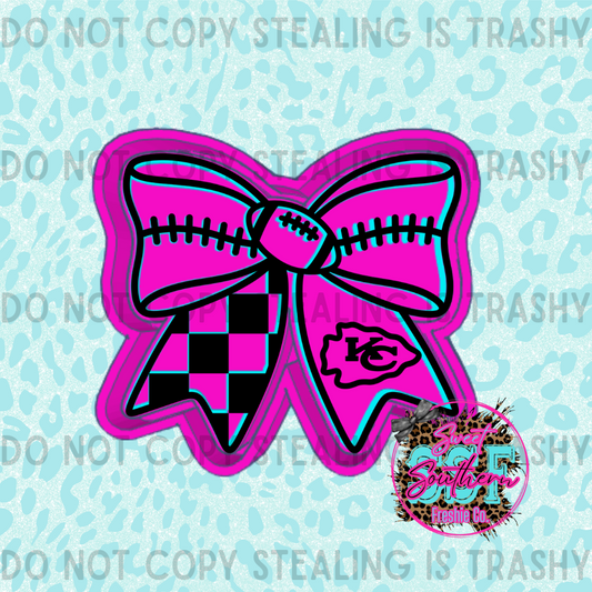 Football bow Chiefs INSERT ONLY