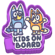 Bluey kids on board