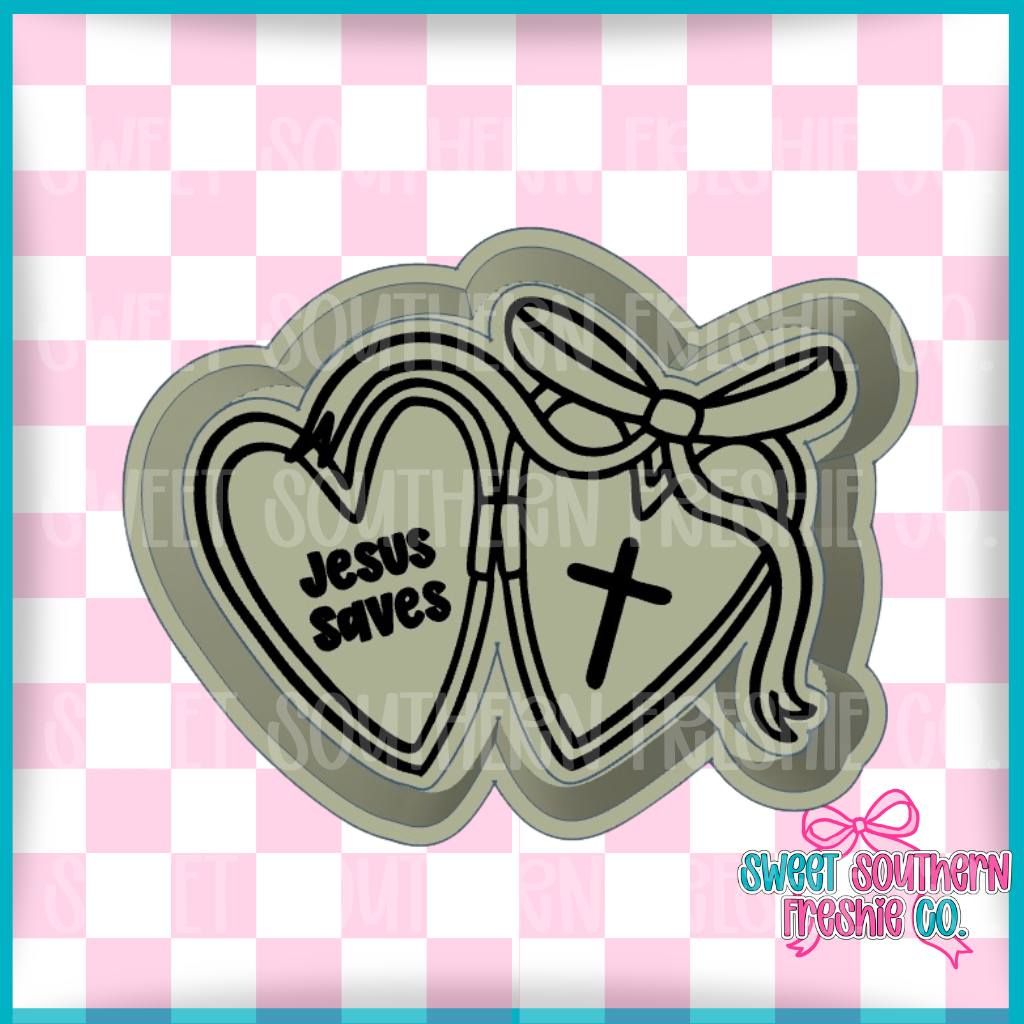 Jesus Saves Heart Locket