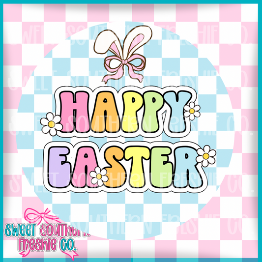 Round Cardstock| Happy Easter Blue