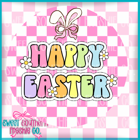 Round Cardstock| Happy Easter Pink