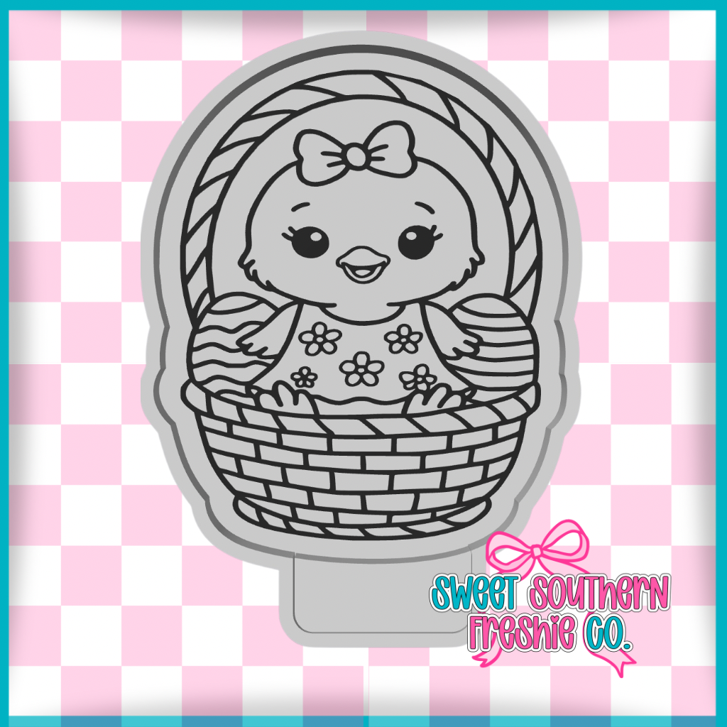 Chick in Easter basket