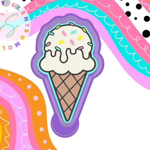 Ice cream cone with sprinkles
