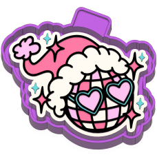 Disco ball Santa hat