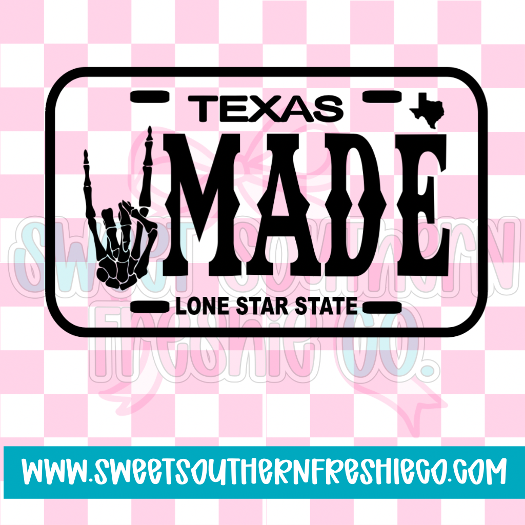 Texas Made License Plate