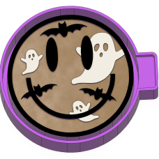 Ghost and bat smiley