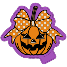 Cute pumpkin with bow