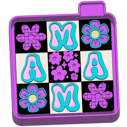 Mama square with flowers #111