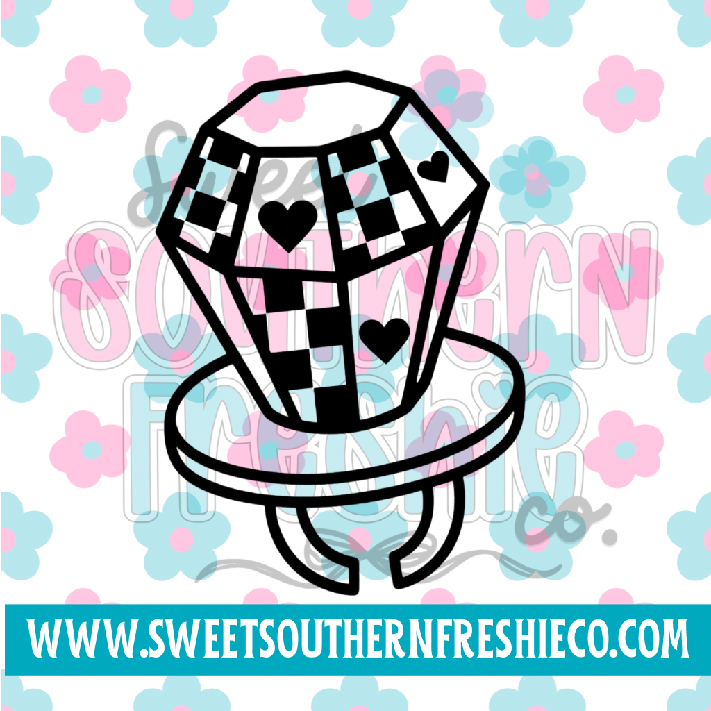 Checkered and Heart Ring Pop