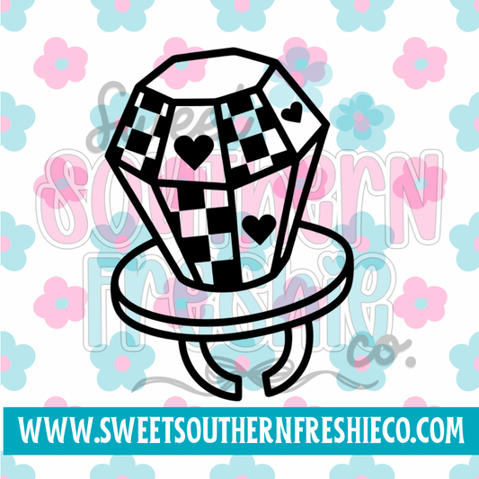 Checkered and Heart Ring Pop