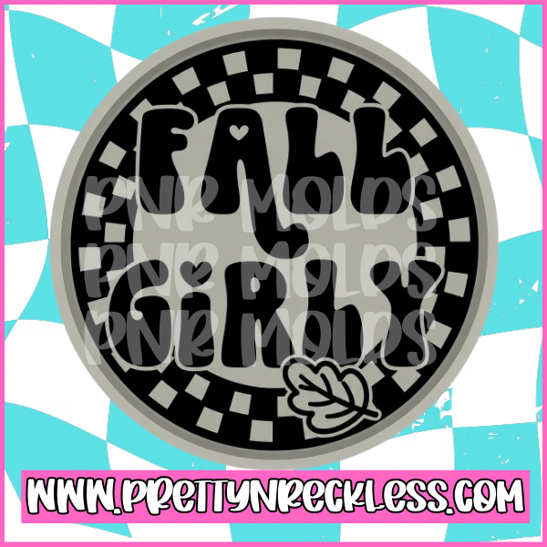 Fall girly checkered round