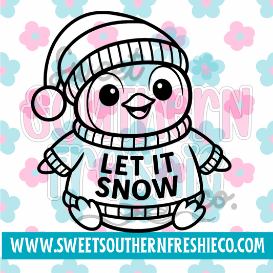 Let it snow penguin- exclusive