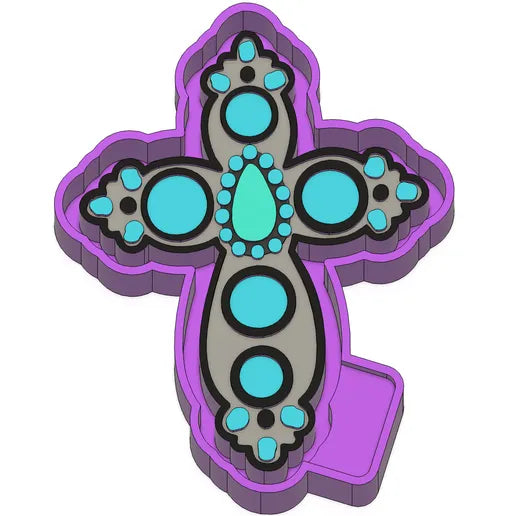 Turquoise cross #110