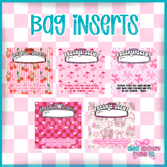 Girly Freshie Bag Inserts