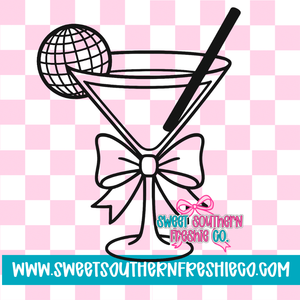 Disco Martini with Bow