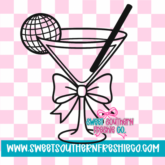 Disco Martini with Bow