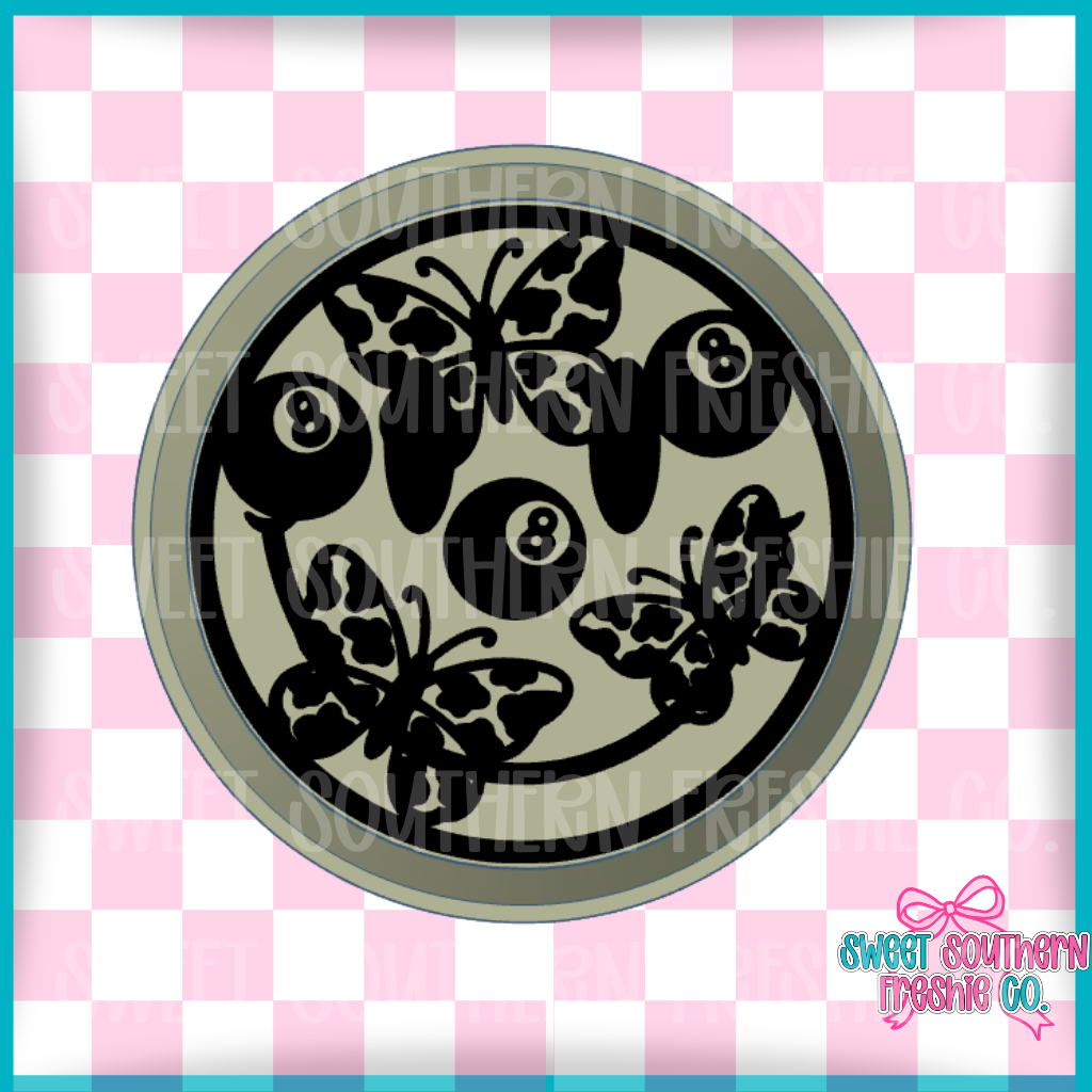 Cow Print butterfly smiley