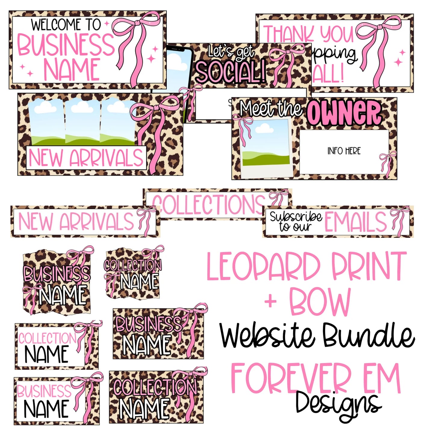 Leopard print & Bow Shopify Revamp