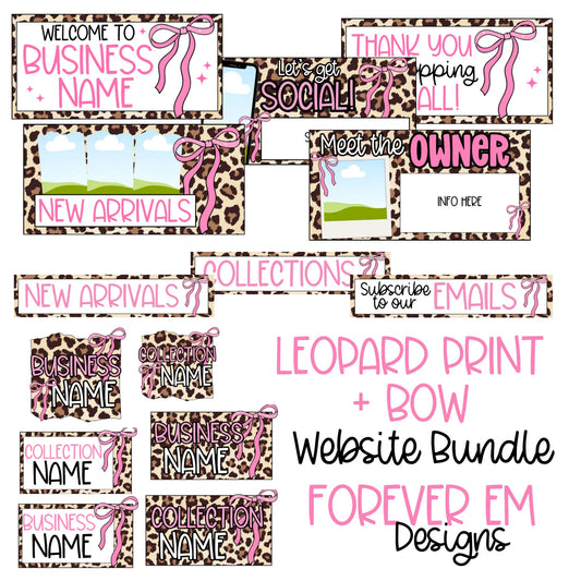 Leopard print & Bow Shopify Revamp