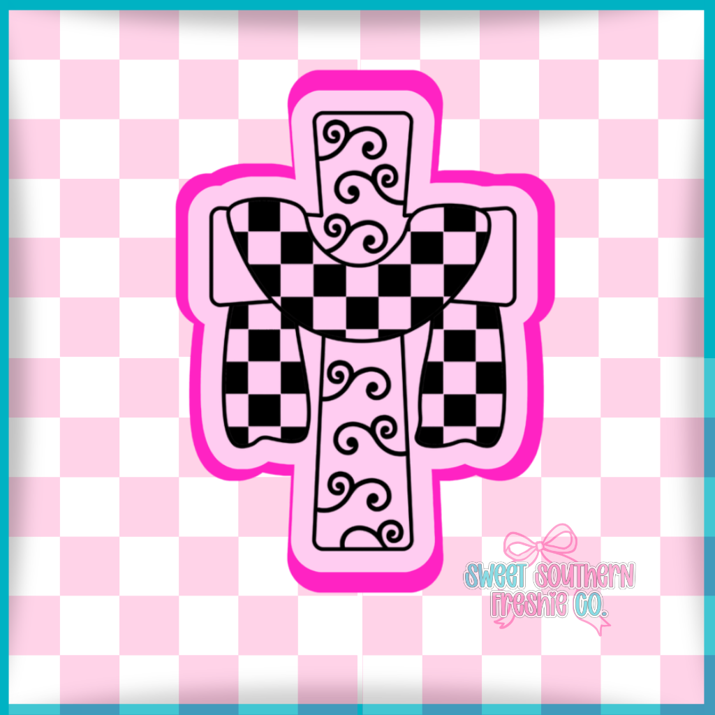 Checkered Swirl Cross