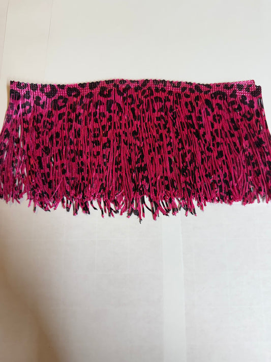 Pink Leopard Fringe